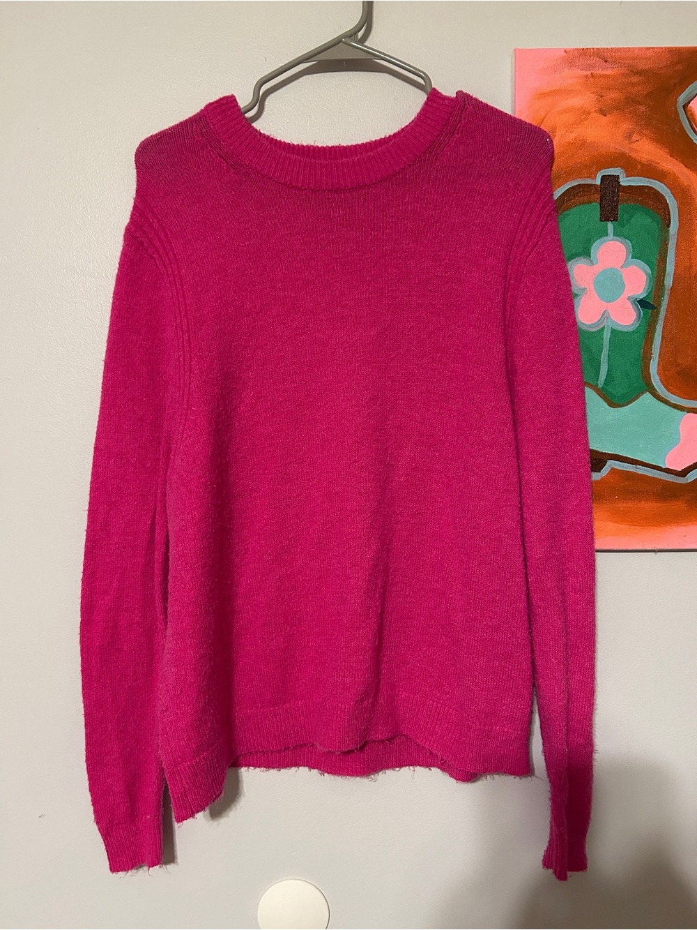 A New Day Women's Crewneck Sweater in Bright Pink